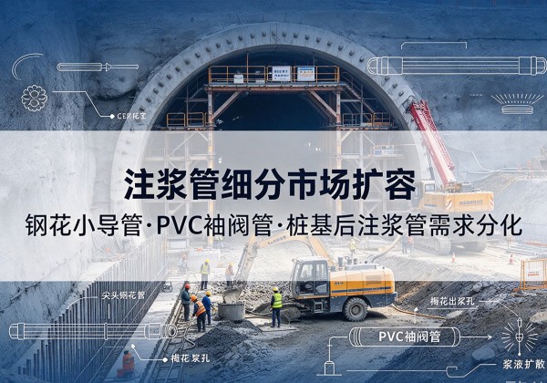 二连浩特注浆管细分市场扩容，隧道钢花小导管、PVC 袖阀管、桩基后注浆管需求分化